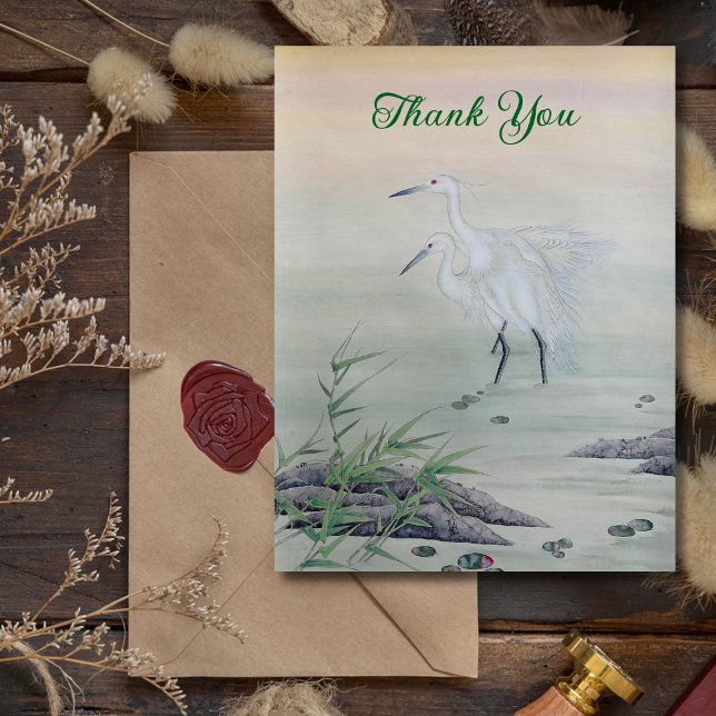 Cranes in Chinese River  Postcard (Creator Uploaded)