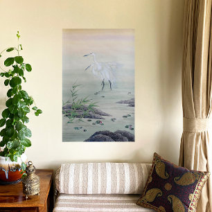 Cranes in Chinese River Poster