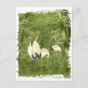 Cranes in the Bamboo Forest Postcard