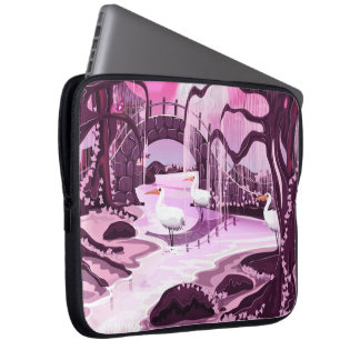 Cranes in the Korean Garden Laptop Sleeve