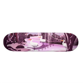 Cranes in the Korean Garden Skateboard