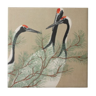 Cranes Kamisaka Sekka japan art canvas cc Tile