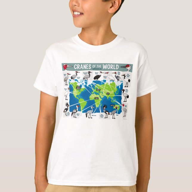 Cranes of the World T-Shirt (Front)