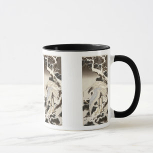 Cranes on a Pine Tree, Hokusai, 1832 Mugs, Steins