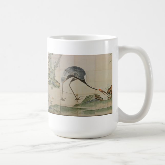 Cranes, Pines, and Bamboo Coffee Mug (Right)