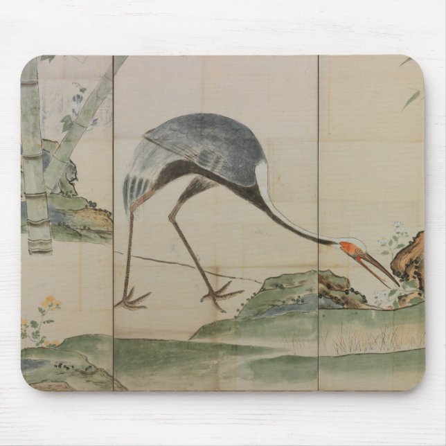 Cranes, Pines, and Bamboo Mouse Mat (Front)