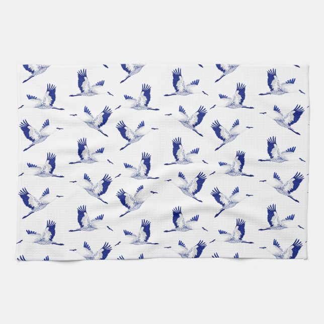 Cranes Tea Towel (Horizontal)