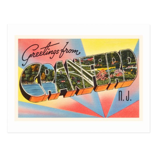 Cranford New Jersey NJ Vintage Travel Postcard- Postcard