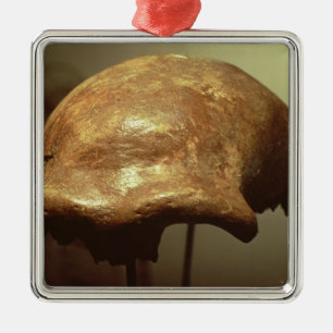 Cranium of a Neanderthal Metal Tree Decoration