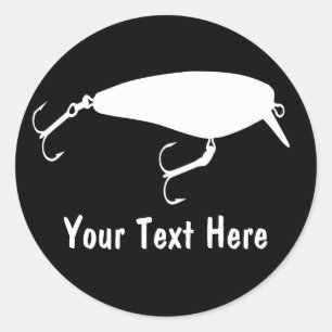 Crankbait Fishing Lure to Personalise Classic Round Sticker