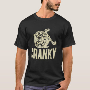 Crankbait Fishing Lure - Vintage Cranky Funny For T-Shirt