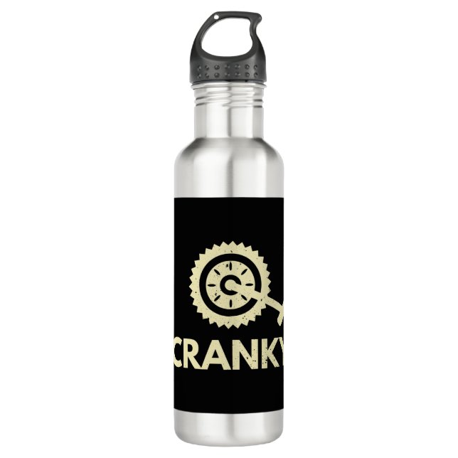 Cranky / Bicycle/ Cyclist 710 Ml Water Bottle (Front)
