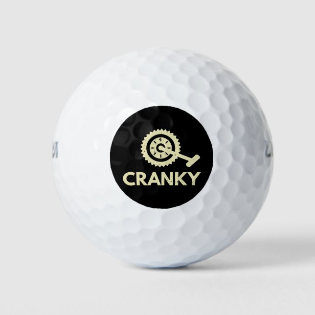 Cranky / Bicycle/ Cyclist Golf Balls (Front)