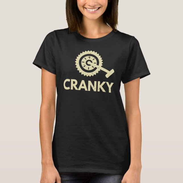 Cranky / Bicycle/ Cyclist T-Shirt (Front)