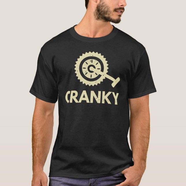 Cranky / Bicycle/ Cyclist T-Shirt (Front)
