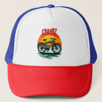 Cranky Biker Tee: Vintage Sunset and ageless Bike