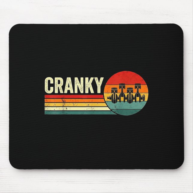 Cranky Car Engine Crankshaft Fathers Day Dad Men H Mouse Mat (Front)
