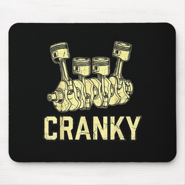 Cranky Car Engine Crankshaft Fathers Day Dad Men H Mouse Mat (Front)