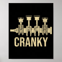 Cranky Car Engine Crankshaft Lover Mechanics Fathe
