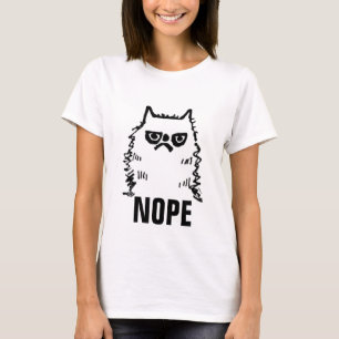 Cranky Cat Art T-shirts, NOPE T-shirts