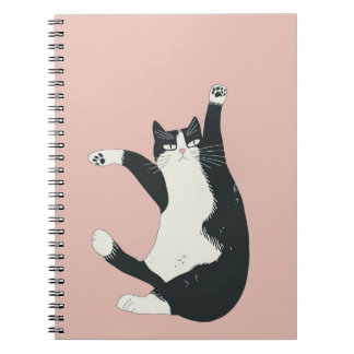 Cranky Cat Dance Print | Funny and Quirky Cat Art Notebook