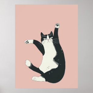Cranky Cat Print Funny and Quirky Cat Art