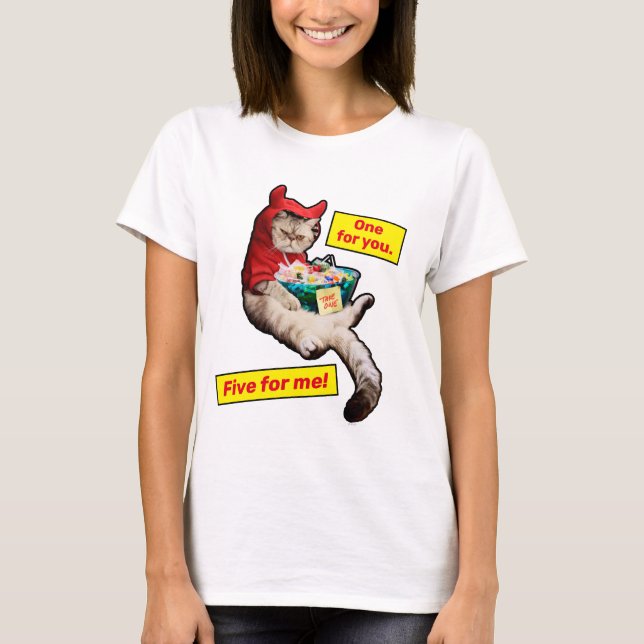 Cranky Devil Cat T-Shirt (Front)