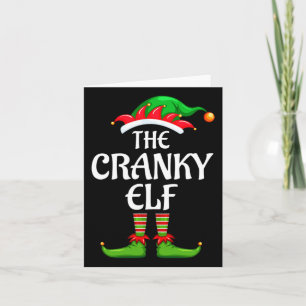 Cranky Elf Matching Family Group Christmas Party  Card