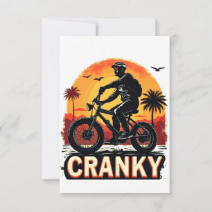 Cranky: Energise Your Ride – Fun Biker Tee  Save The Date