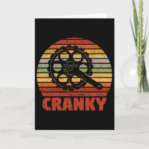 Cranky Funny Bicycle Lover Crank Cycling Biker Mou Card