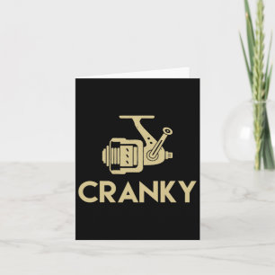 Cranky Funny Gift Ideas For Fishing Crankbait Fish Card