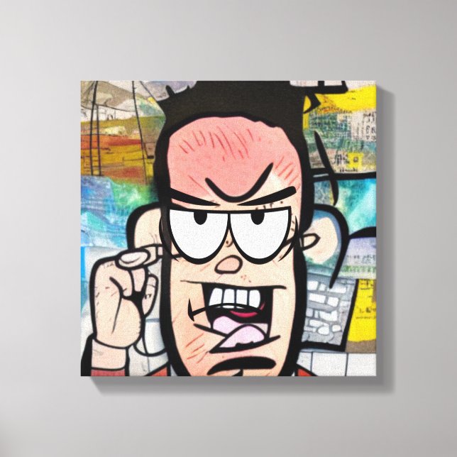 Cranky Man Canvas Print (Front)