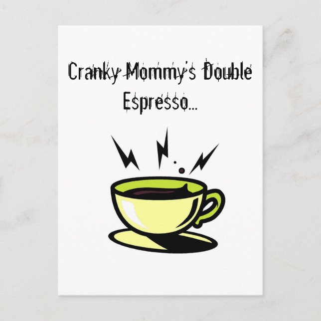 Cranky Mummy's Doubler Espresso Soccer Post-card Postcard (Front)