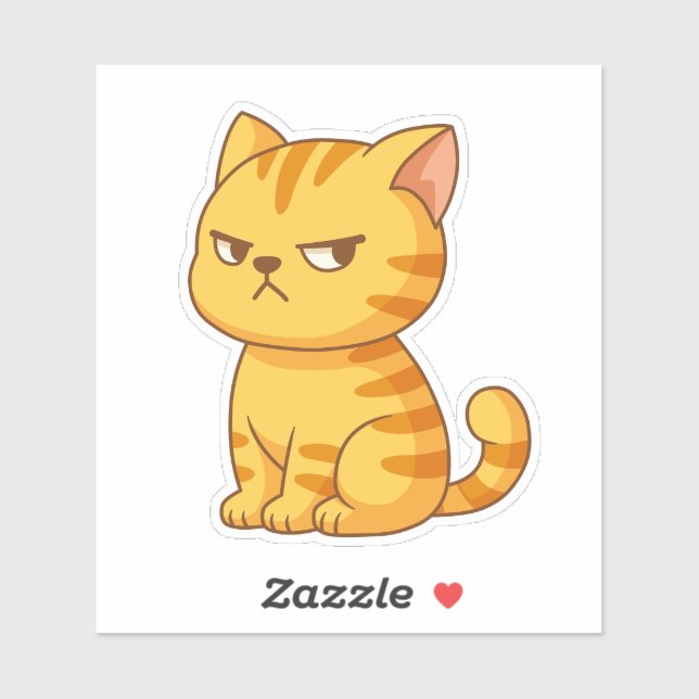 Cranky Orange Tabby Cat (Sheet)
