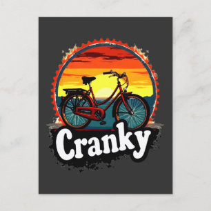 Cranky Sunset Bicycle Tee – Energise Your Ride  Postcard