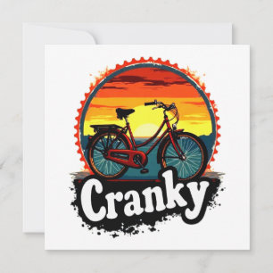 Cranky Sunset Bicycle Tee – Energise Your Ride  Thank You Card