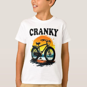 Cranky: Unique Biker Tee – Sunset Bike Graphic
