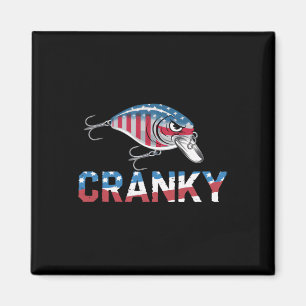 Cranky Usa Crankit Fishing Fathers Day  Magnet