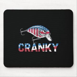 Cranky Usa Crankit Fishing Fathers Day  Mouse Mat