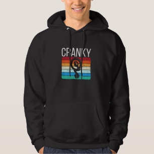 Cranky Vintage Sun Funny Bicycle  Cycling Cranky Hoodie