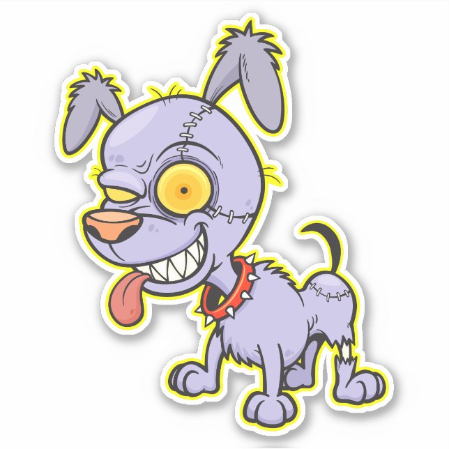 Cranky Zombie Dog Illustration Art (Front)