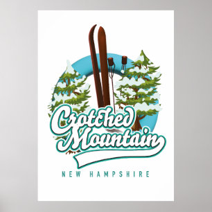 Cranmore Mountain New Hampshire Ski logo  Poster