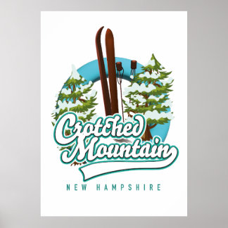 Cranmore Mountain New Hampshire Ski logo Poster