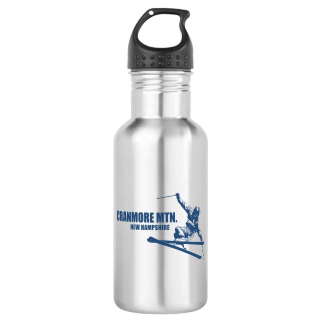 Cranmore Mountain Resort New Hampshire Skier 532 Ml Water Bottle (Front)