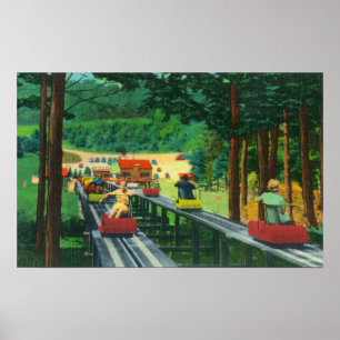 Cranmore Mountain Ski-Mobile in Summertime Poster