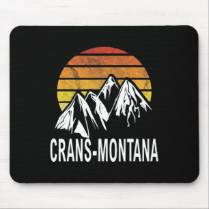 Crans-montana Swiss Alps Switzerland Ski Resort Sn Mouse Mat