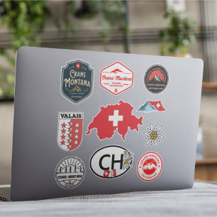 Crans-Montana, Switzerland. Iconic Outdoor Badges