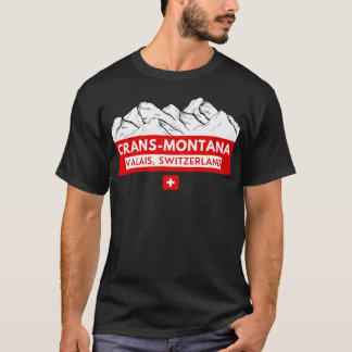 Crans Montana Valais Switzerland Ski Snowboard T-Shirt