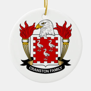 Cranston Family Crest Ceramic Tree Decoration
