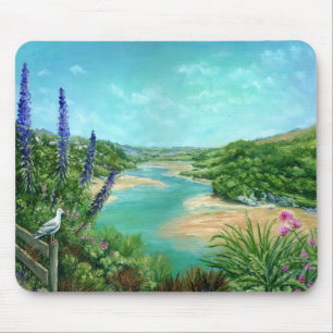 Crantock Bay by the River Gannel Estuary Mouse Mat